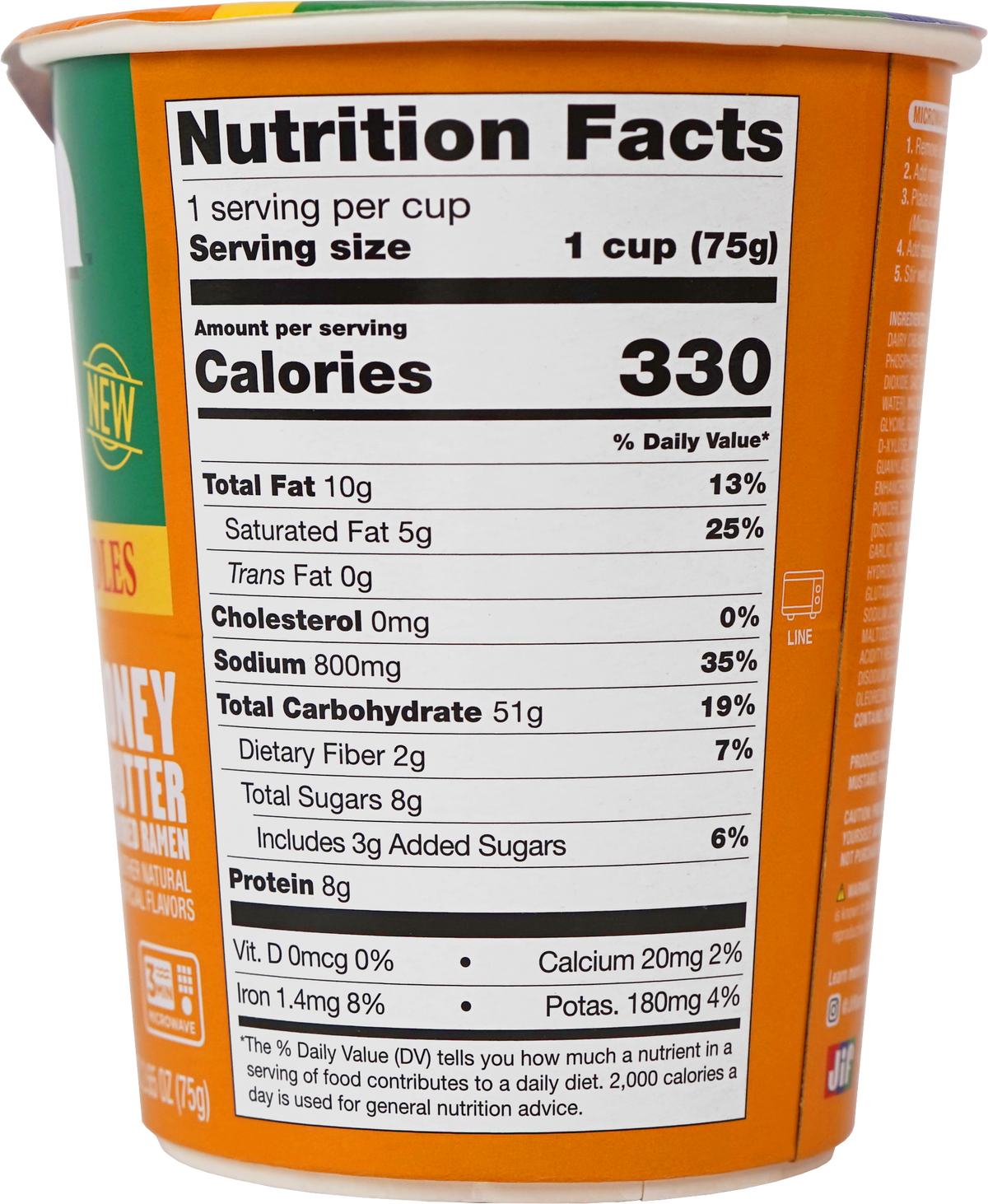 Jif™ Stir-Fry Style Noodles, Hot Honey Peanut Butter Flavored - Microwavable Cup, 2.65 oz. (75g), 6-Pack