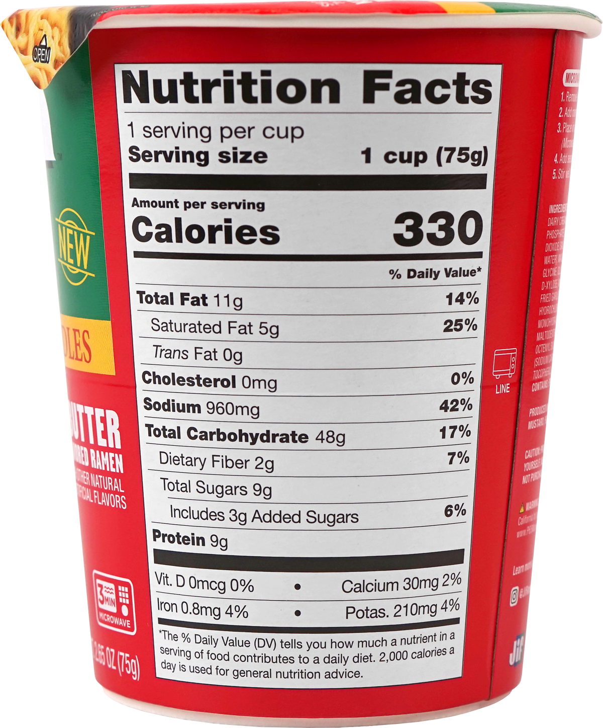 Jif Stir-Fry Style Noodles, Peanut Butter Flavored - Microwavable Cup, 2.65 oz. (75g), 6-Pack